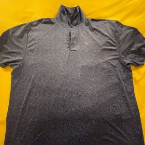 Callaway Opti-Dri golf polo; navy blue with grey specs; XXL